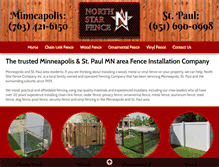 Tablet Screenshot of northstarfence.com